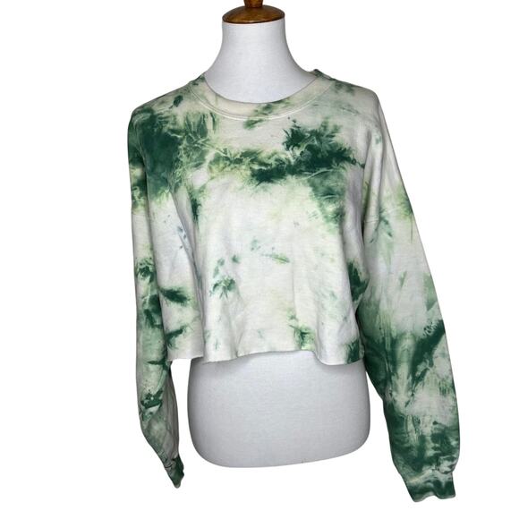 Hanes Tops - Vintage Ultimate Hanes Cotton Tie Dye Crop Top Sweater